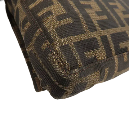 FENDI Zucca Canvas Leather One-Shoulder Bag