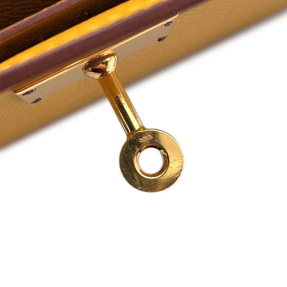 HERMES Kelly wallet long Epsom Jaune Ambre