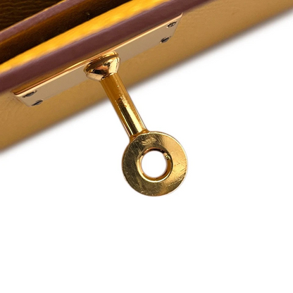 HERMES Kelly wallet long Epsom Jaune Ambre
