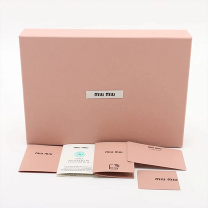 Miu Miu Leather Shoulder Wallet Black