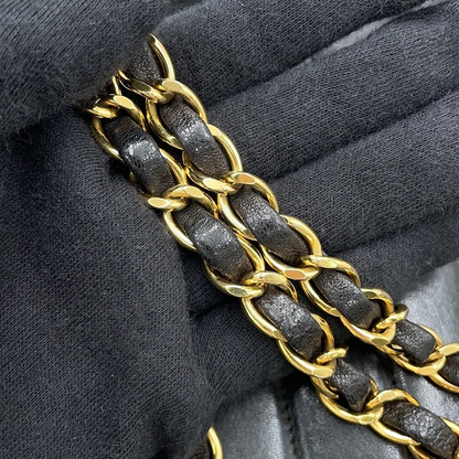 Chanel Mademoiselle Chain Shoulder Bag with Tassel in Black Lambskin