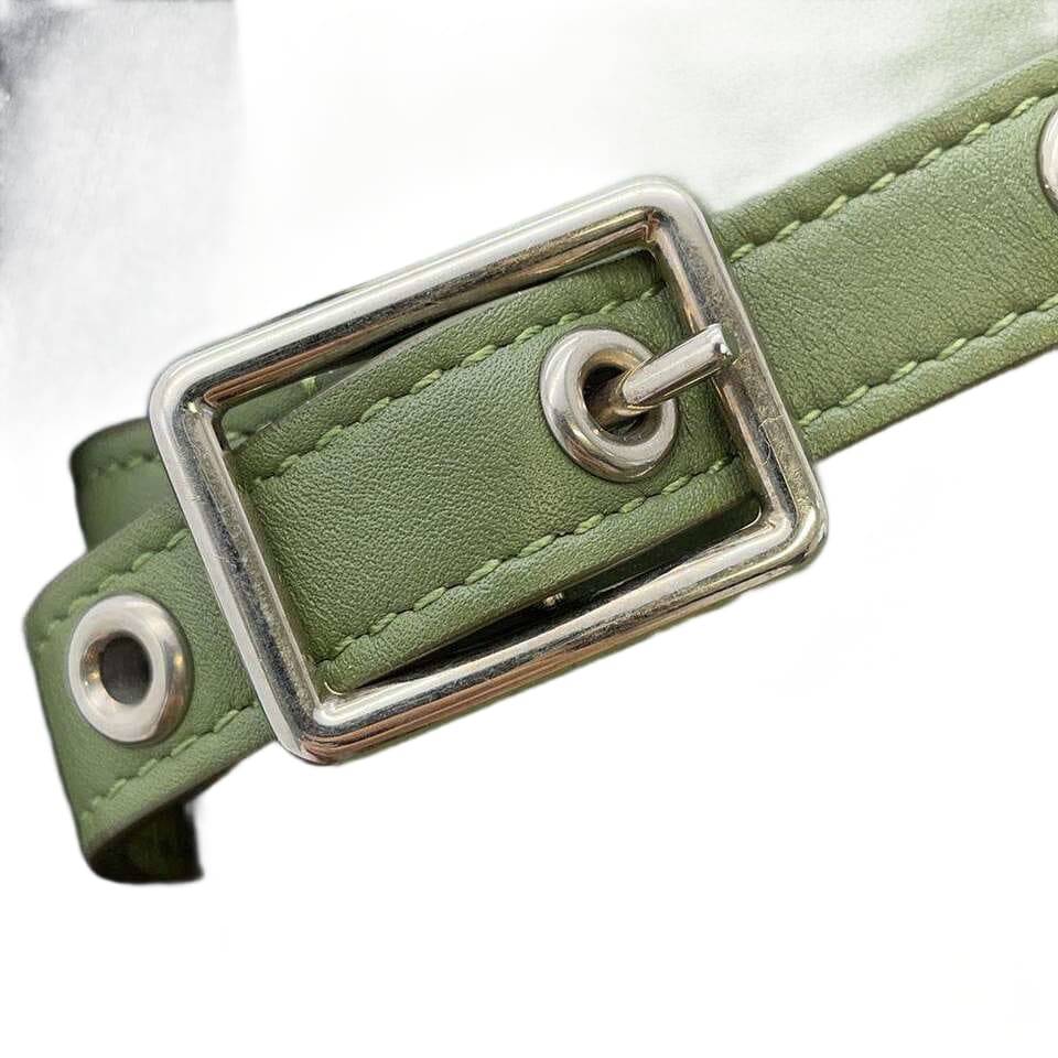 CELINE bucket nano Leather Green
