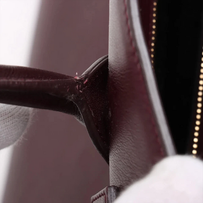 Saint Laurent Paris Sac de Jour Leather 2 Way Handbag Bordeaux
