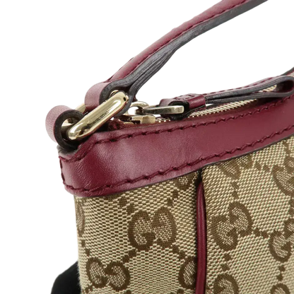 GUCCI Mayfair GG Canvas Leather Shoulder Bag