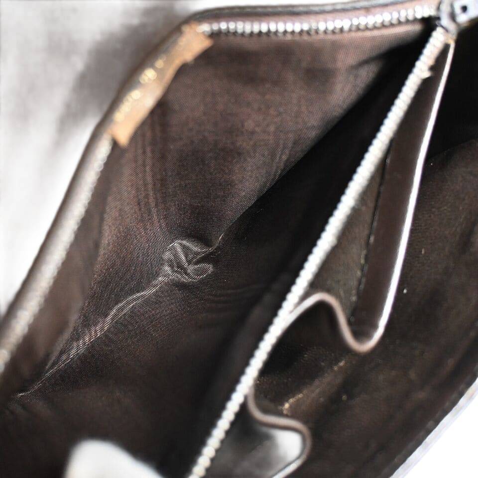 CELINE Horse Carriage Logo Shoulder Bag Leather Brown Gold