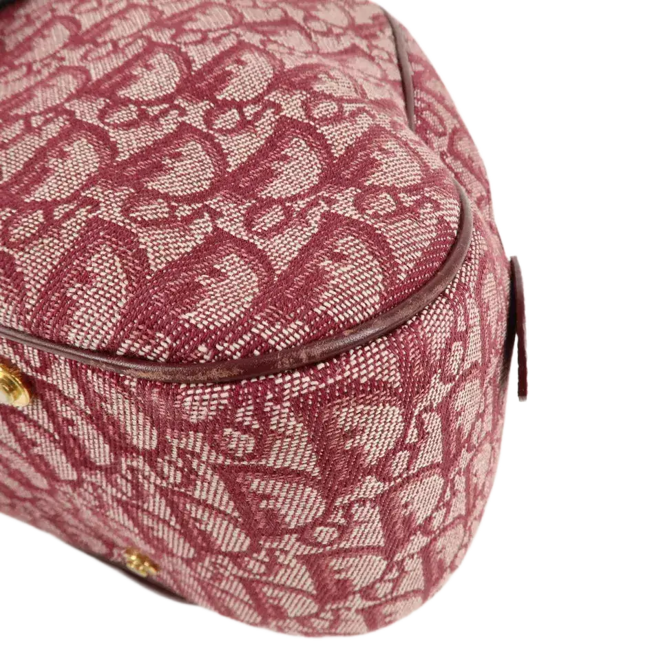 Christian Dior Trotter Canvas Leather Boston Bag