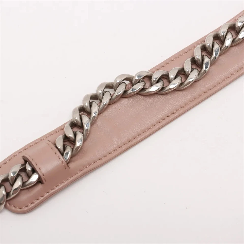 Prada Diagramme Leather Chain Shoulder Bag in Pink