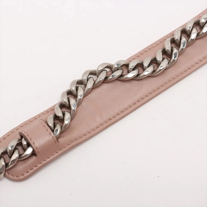 Prada Diagramme Leather Chain Shoulder Bag in Pink