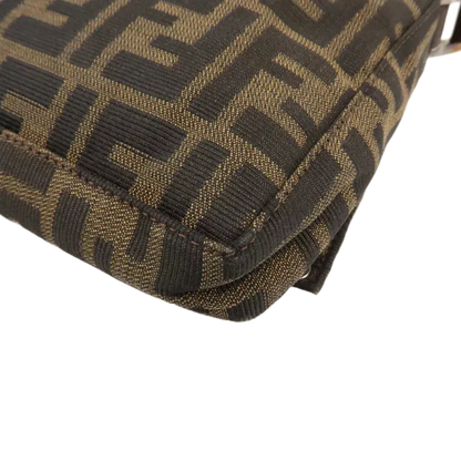 FENDI Zucca Canvas Leather One-Shoulder Bag