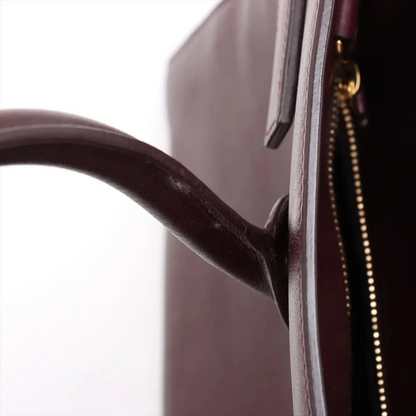 Saint Laurent Paris Sac de Jour Leather 2 Way Handbag Bordeaux