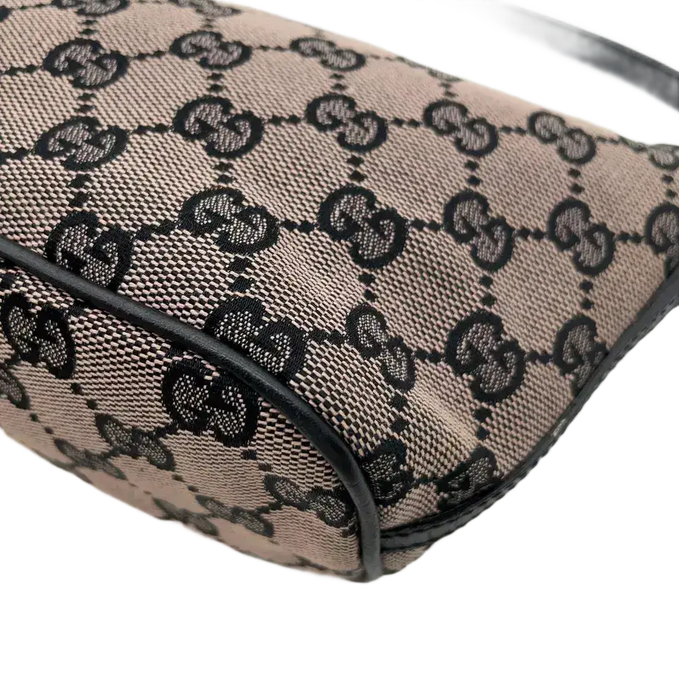GUCCI Cosmetics Accessory Pouch In Navy GG Canvas