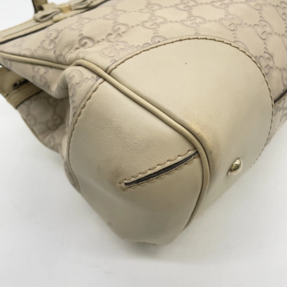 Gucci Guccissima Mayfair Tote Bag in Ivory Leather