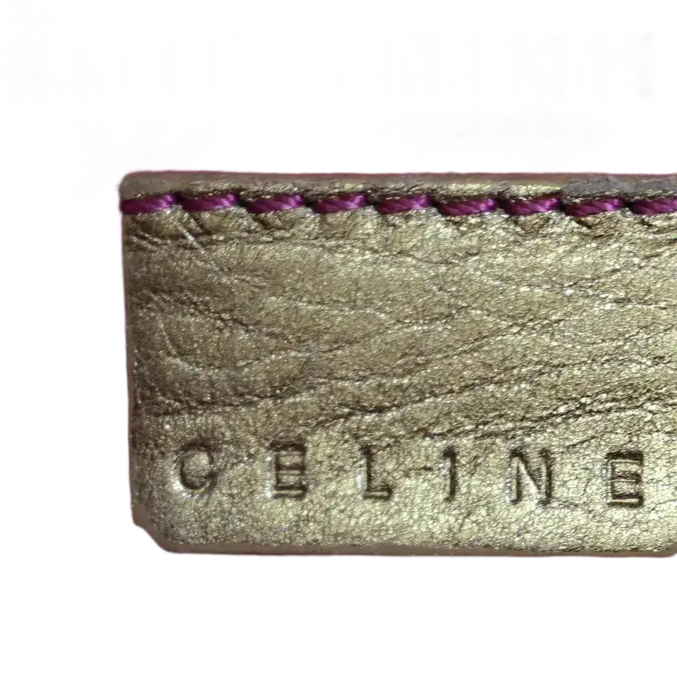 CELINE Logo Macadam Pattern Shoulder Bag – Pink Canvas/Leather