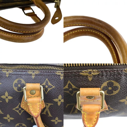 LOUIS VUITTON Speedy 30 Travel Handbag – Brown Monogram Leather