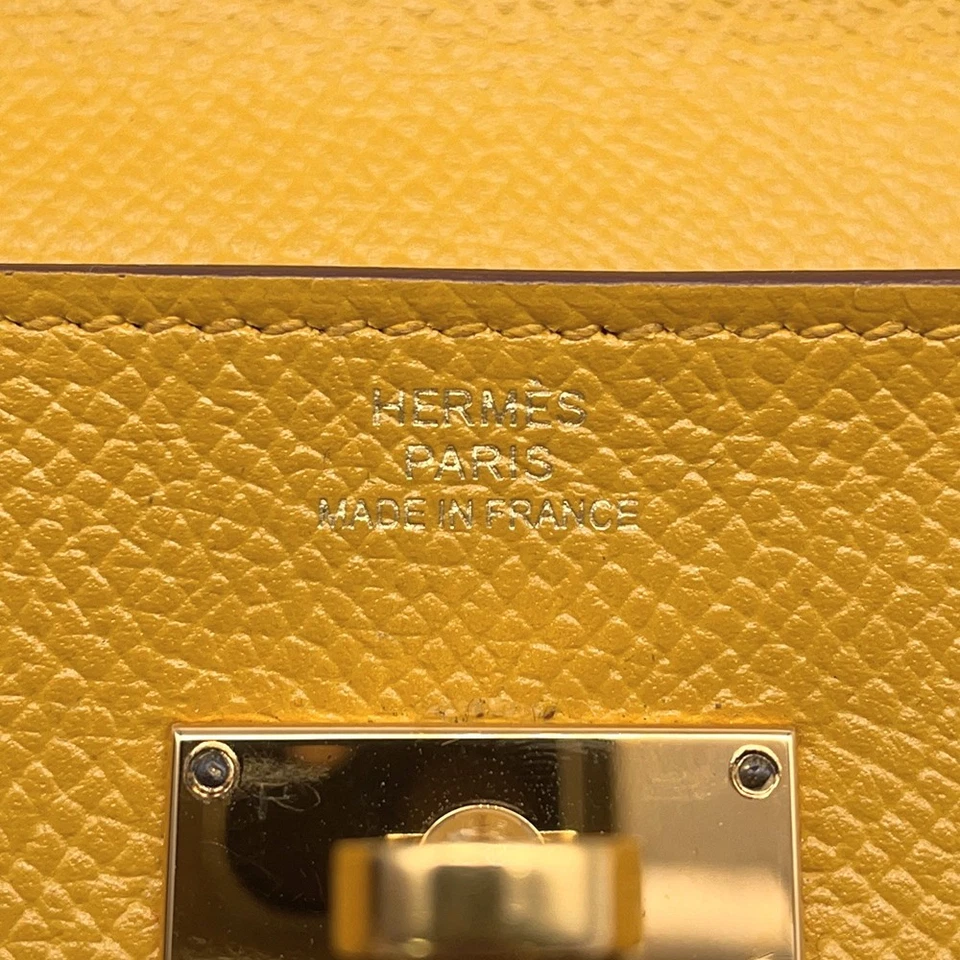 HERMES Kelly wallet long Epsom Jaune Ambre
