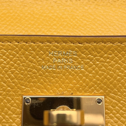 HERMES Kelly wallet long Epsom Jaune Ambre