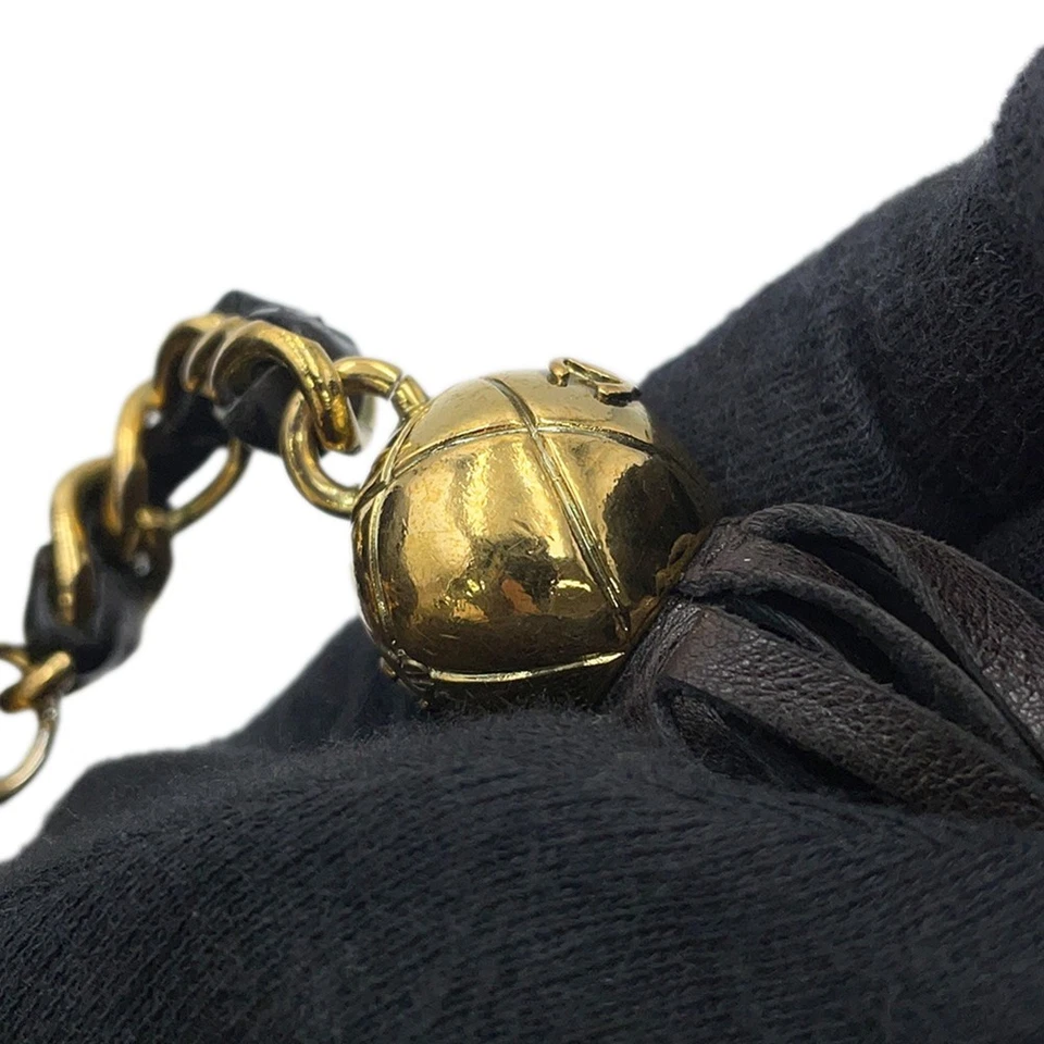 Chanel Mademoiselle Chain Shoulder Bag with Tassel in Black Lambskin