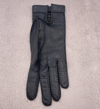 Hermès Série Gloves in Black Leather