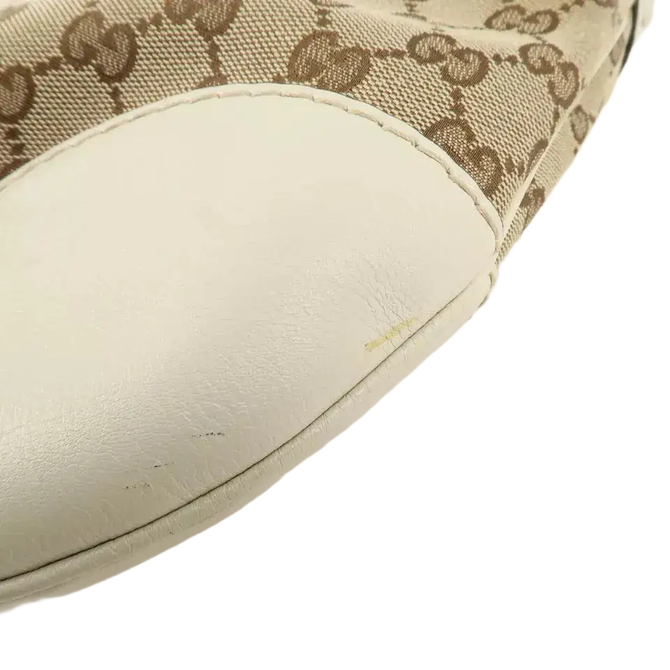 GUCCI GG Canvas Leather One Shoulder Bag