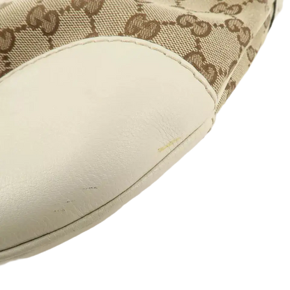 GUCCI GG Canvas Leather One Shoulder Bag