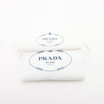 Prada Arke Leather 2 Way Shoulder Bag Brown