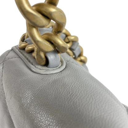 CHANEL CHANEL19 Gray Lambskin Shoulder Bag