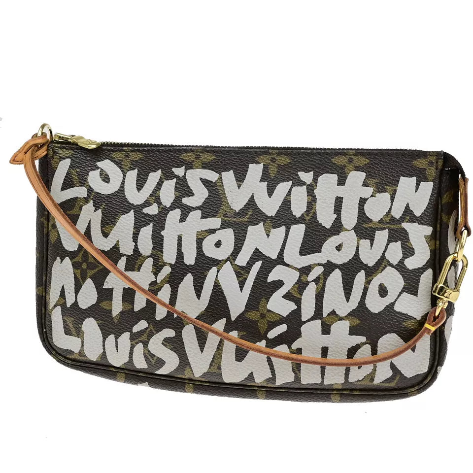 LOUIS VUITTON Pochette Accessories Handbag – Monogram Graffiti Leather