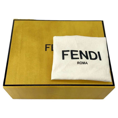 FENDI Zucca Mamma Bucket Shoulder Bag Canvas/Leather Ivory/Black