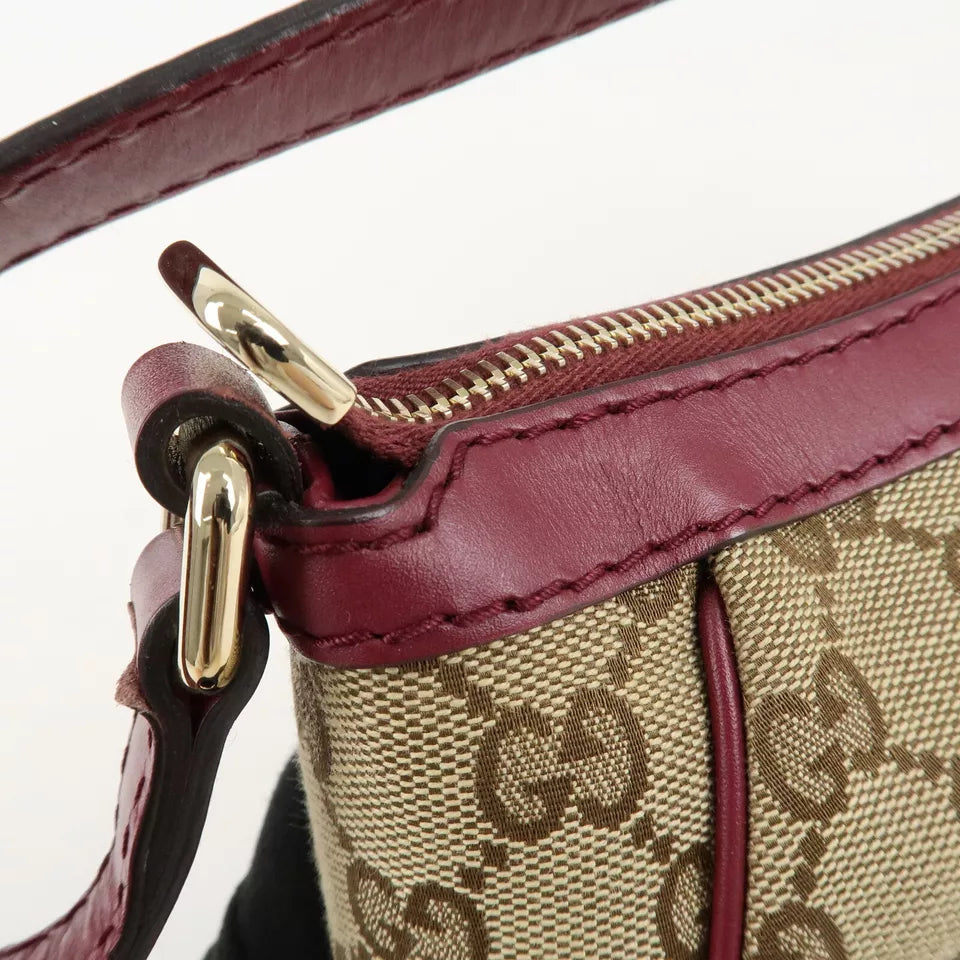 GUCCI Mayfair GG Canvas Leather Shoulder Bag