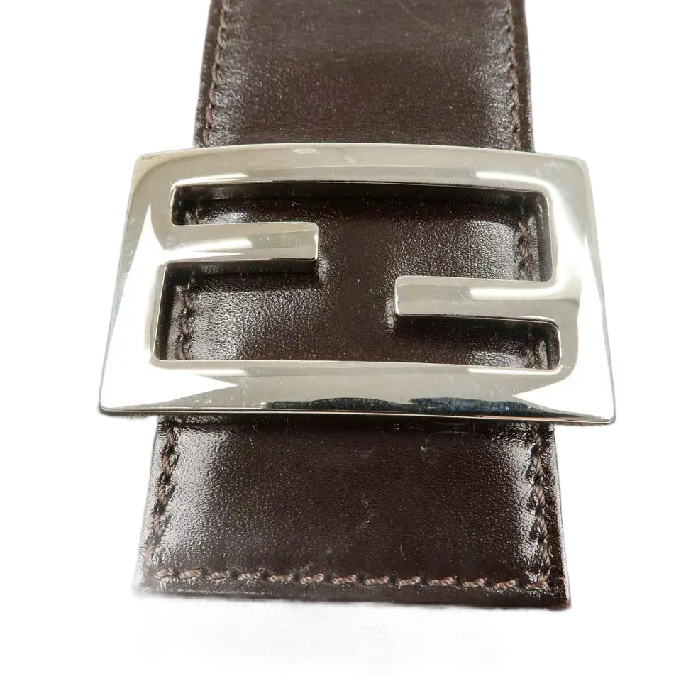 FENDI Zucca Canvas Leather One Shoulder Bag