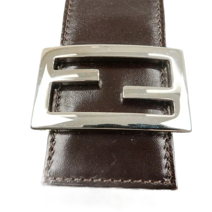 FENDI Zucca Canvas Leather One Shoulder Bag