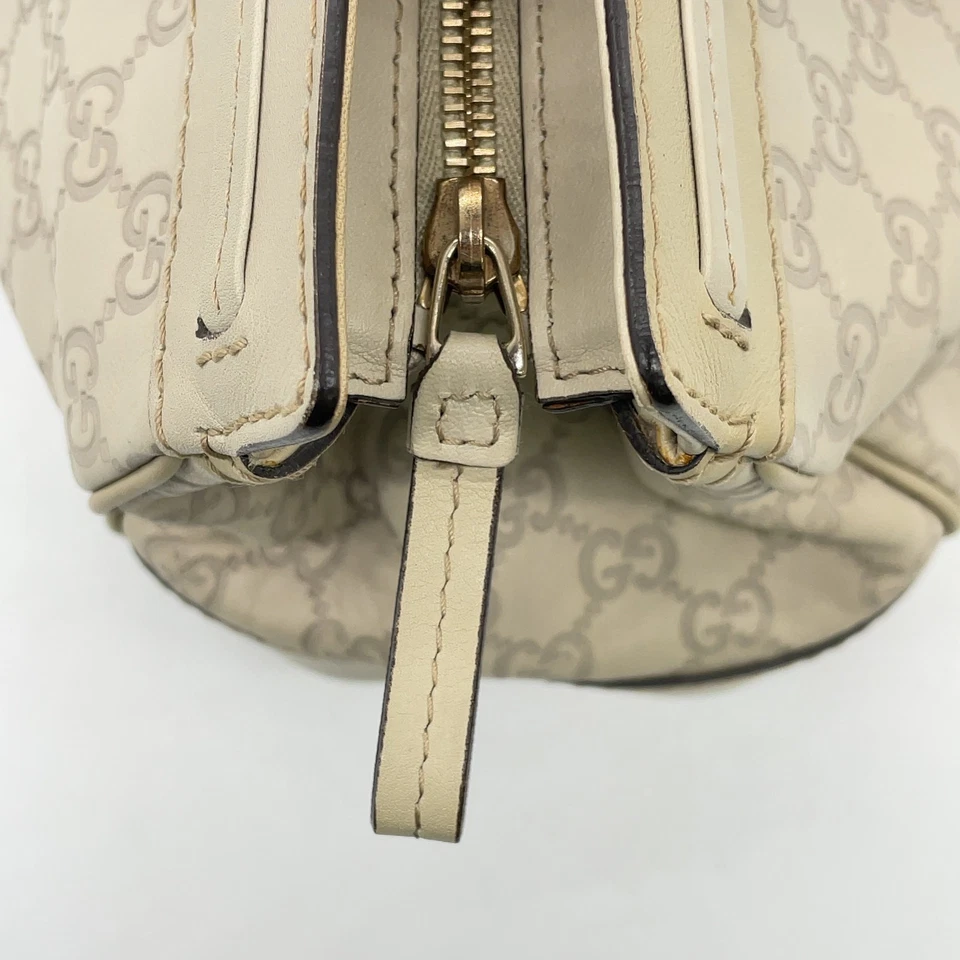 Gucci Guccissima Mayfair Tote Bag in Ivory Leather