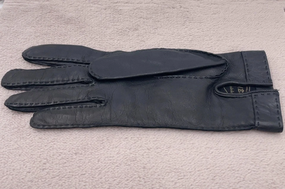 Hermès Série Gloves in Black Leather