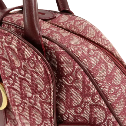 Christian Dior Trotter Canvas Leather Boston Bag