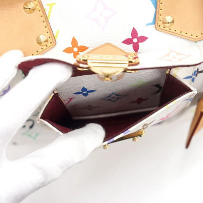 Louis Vuitton Multicolor Speedy 30 in White Monogram Canvas