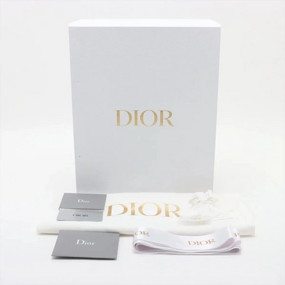 Christian Dior Lady Dee Light Medium Racing 2 Way Handbag White