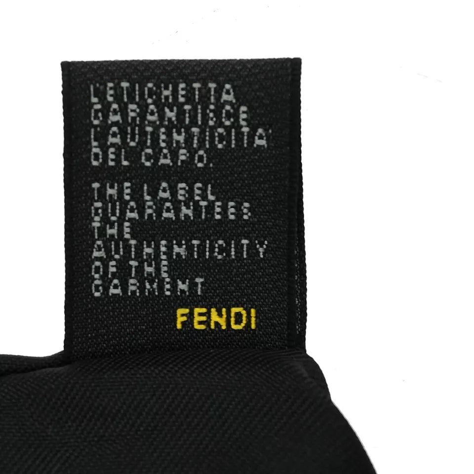 FENDI Logo Zucchino Shoulder Bag