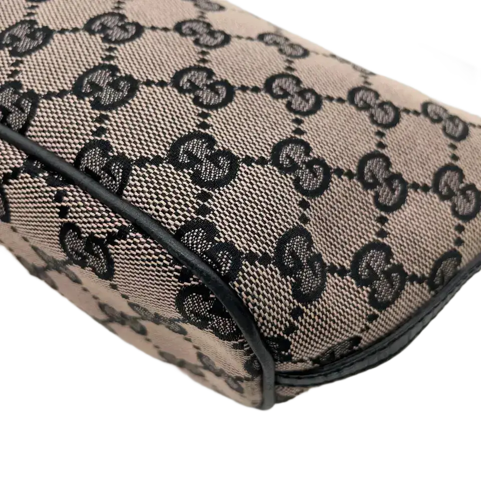GUCCI Cosmetics Accessory Pouch In Navy GG Canvas