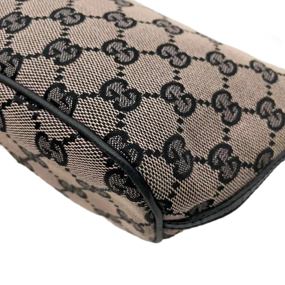 GUCCI Cosmetics Accessory Pouch In Navy GG Canvas