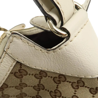 GUCCI GG Canvas Leather One Shoulder Bag