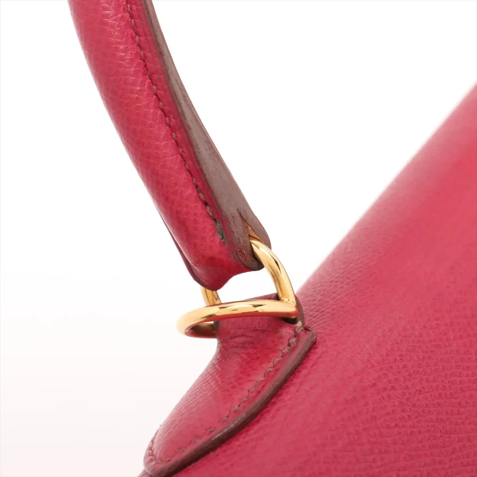 Hermès Kelly 35 Veau Epsom Ruby Gold Metal Fittings P Stamp 2012