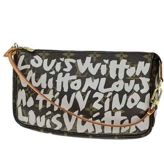 LOUIS VUITTON Pochette Accessories Handbag – Monogram Graffiti Leather