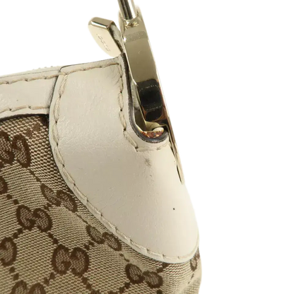 GUCCI GG Canvas Leather One Shoulder Bag