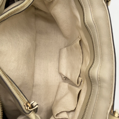 Gucci Guccissima Mayfair Tote Bag in Ivory Leather