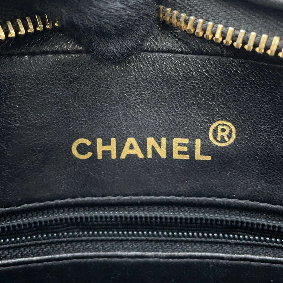 Chanel Mademoiselle Chain Shoulder Bag with Tassel in Black Lambskin
