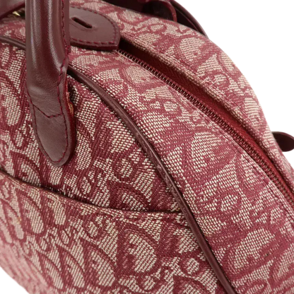 Christian Dior Trotter Canvas Leather Boston Bag
