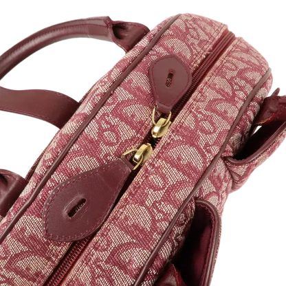 Christian Dior Trotter Canvas Leather Boston Bag