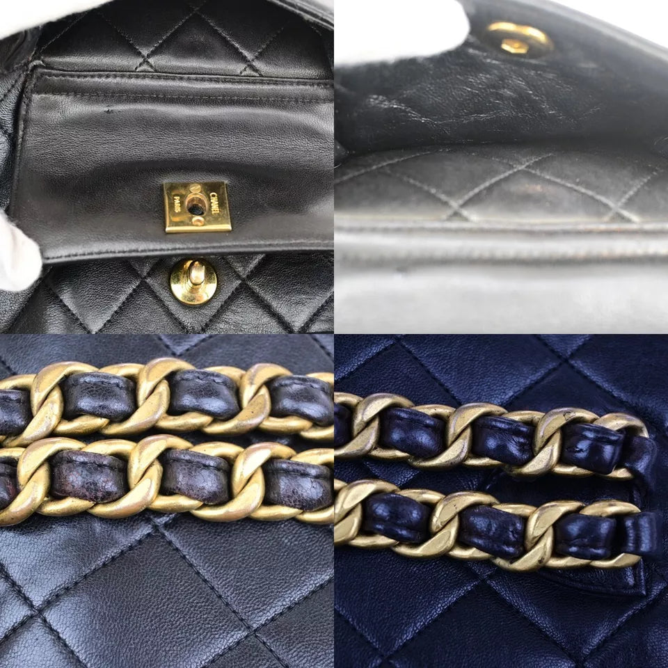 CHANEL CC Logo Matelasse Chain Backpack Bag – Black Leather