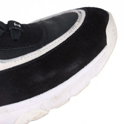 Chanel Coco Mark Fabric Sneakers 40 Ladies' Black