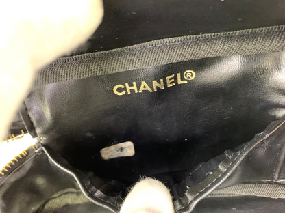 Chanel Matelassé Vanity Bag in Black Leather (Vintage)